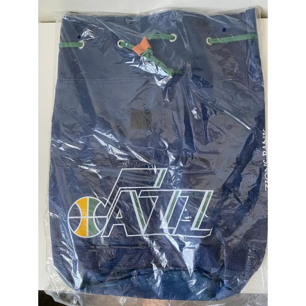 Utah Jazz NBA Zions Bank Promo Cinch Blue Backpack- New